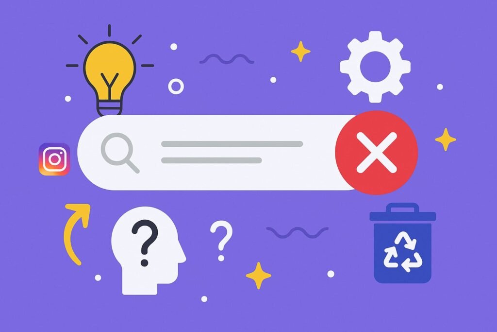 how to clear instagram search suggestions