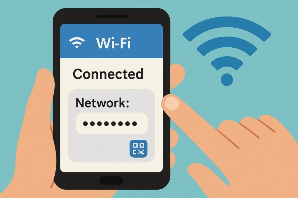 Wi-Fi password, Android, mobile, hotspot, QR code